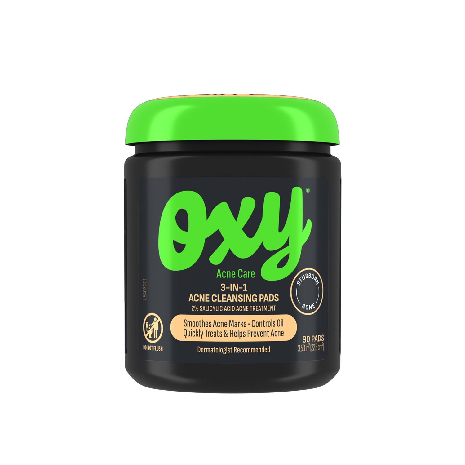 Oxy 3-In-1 Acne Facial Cleansing Pads, 90CT