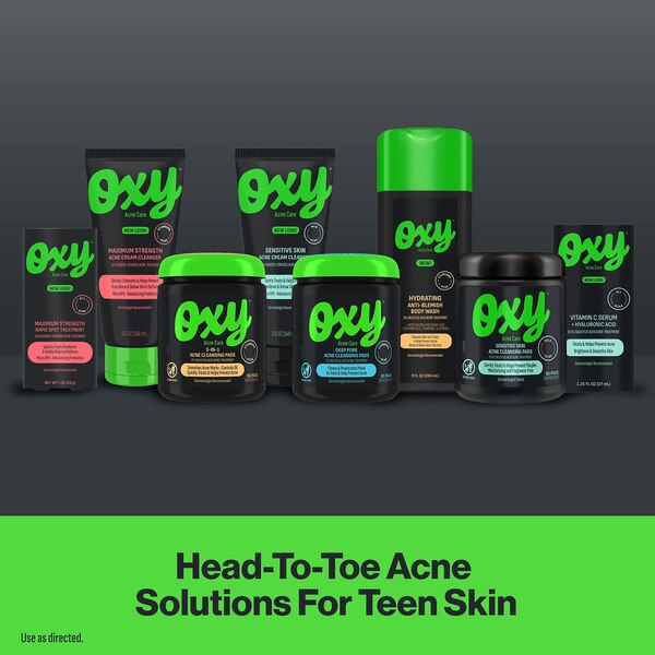 Oxy 3-In-1 Acne Facial Cleansing Pads, 90CT