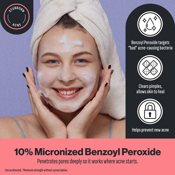 Oxy Maximum Strength 10% Benzoyl Peroxide Acne Face Wash, 5 fl oz