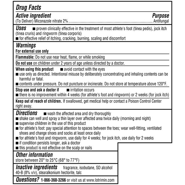 Lotrimin AF Athlete's Foot Deodorant Powder Spray, 4.6 OZ