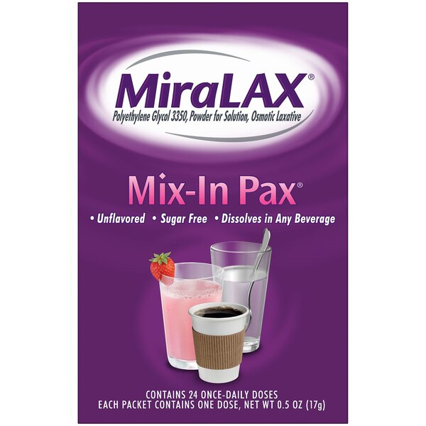 Miralax Mix-In Pax Powder Packets