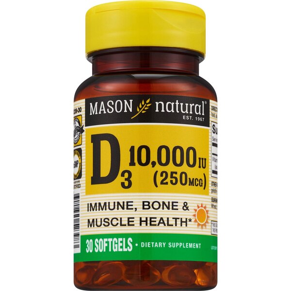 Mason Natural Vitamin D3 10000IU (250MCG), 30 CT