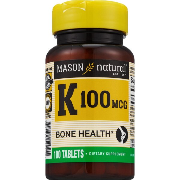 Mason Natural Vitamin K 100 mcg, 100 CT