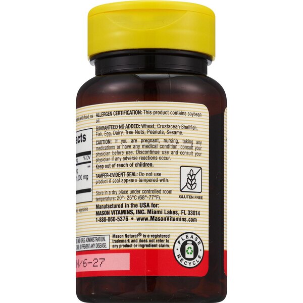 Mason Natural Garlic 1,000 MG Softgels, 100 CT