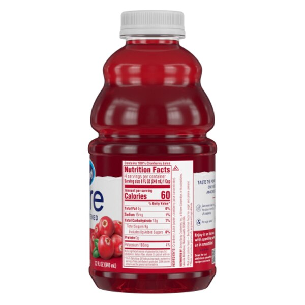 Ocean Spray Pure Unsweetened Juice, 32 oz