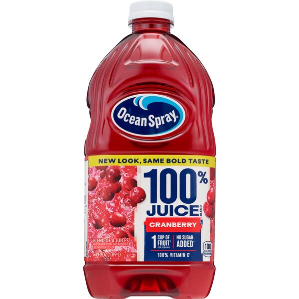 Ocean Spray 100% Juice Cranberry, 64 oz