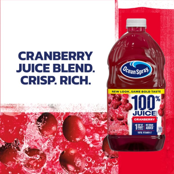 Ocean Spray 100% Juice Cranberry, 64 oz