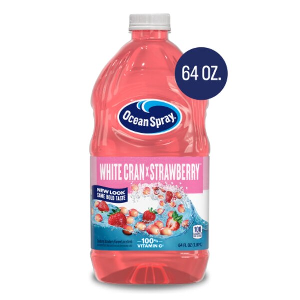 Ocean Spray White Cranberry Strawberry, 64 oz