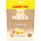 HALLS Throat Soothing Cough Drops, Honey Vanilla, 80 CT, thumbnail image
