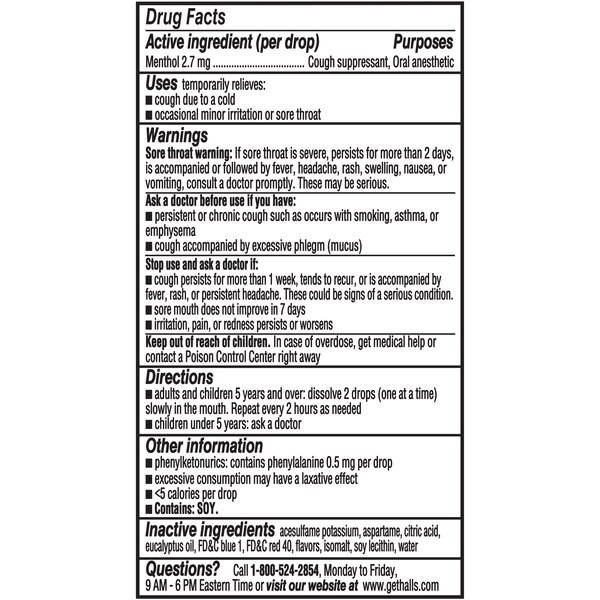 Halls Sugar Free Minis Cough Drops