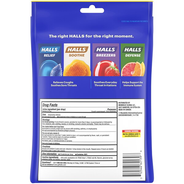Halls Cough Drops, Mentho-Lyptus, 80 CT