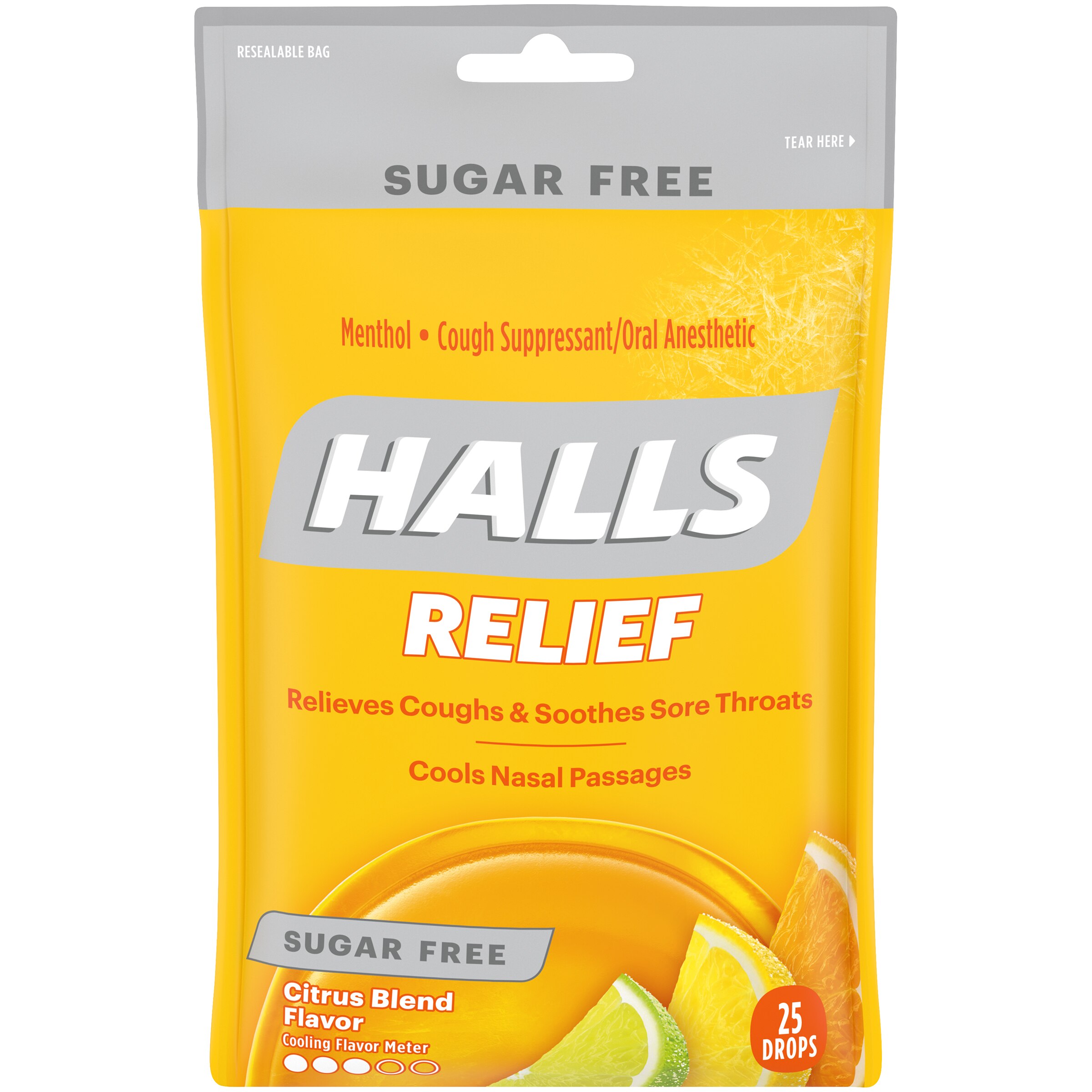 Halls Relief Sugar Free Cough Drops