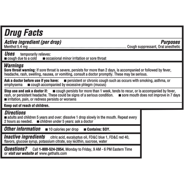 Halls Throat Lozenge