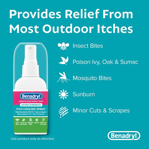 Benadryl Extra Strength Anti-Itch Cooling Spray, Travel Size