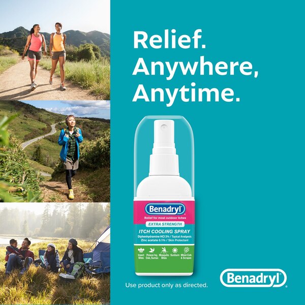 Benadryl Extra Strength Anti-Itch Cooling Spray, Travel Size