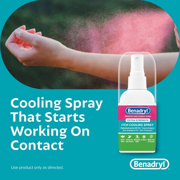 Benadryl Extra Strength Anti-Itch Cooling Spray, Travel Size