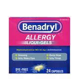 Benadryl Allergy Dye-Free Liqui-Gels, 24 CT, thumbnail image
