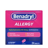 Benadryl Allergy Ultratabs Tablets, 24 CT, thumbnail image