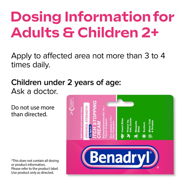 Benadryl Itch Relief Cream Topical Analgesic, 1 OZ