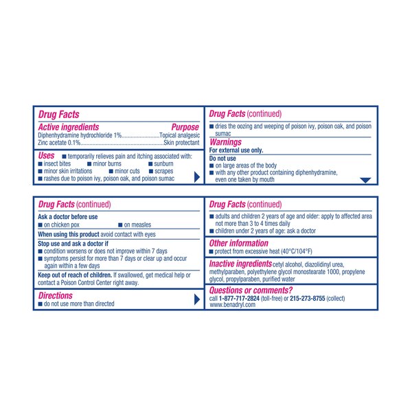 Benadryl Itch Relief Cream Topical Analgesic, 1 OZ