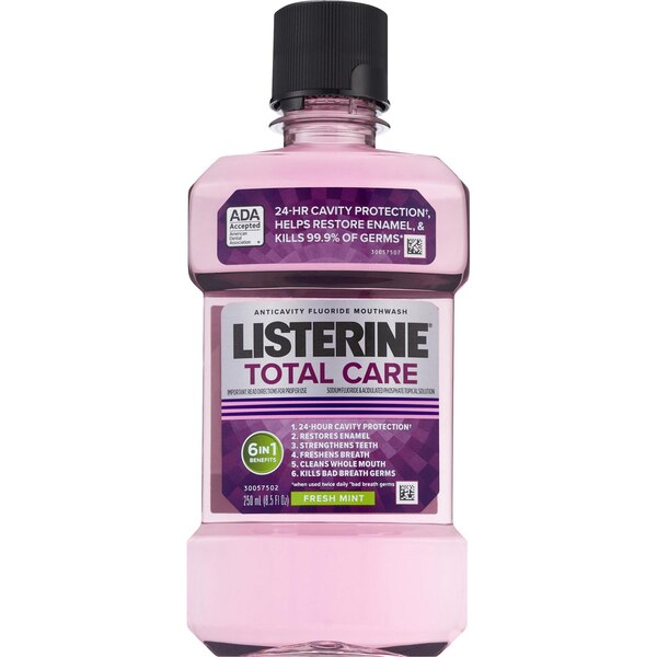 Listerine Total Care Anticavity Mouthwash, Fresh Mint, 8.4 OZ