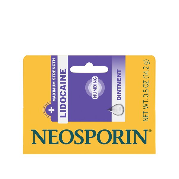 Neosporin + Lidocaine Pain Relieving Antibiotic Ointment, 0.5 OZ