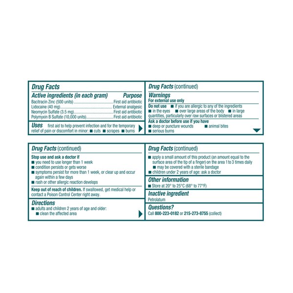 Neosporin + Lidocaine Pain Relieving Antibiotic Ointment, 0.5 OZ