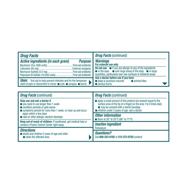 Neosporin + Lidocaine Pain Relieving Antibiotic Ointment, 0.5 OZ