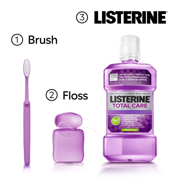 Listerine Total Care Anticavity Mouthwash, Fresh Mint