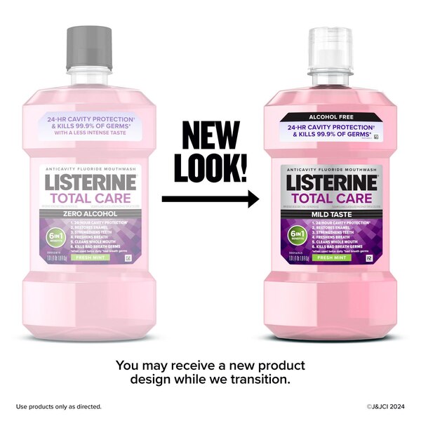Listerine Total Care Anticavity Fluoride Mouthwash, Zero-Alcohol, Fresh Mint