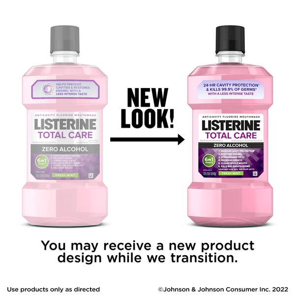 Listerine Total Care Alcohol Free Anticavity Fluoride Mouthwash, Fresh Mint