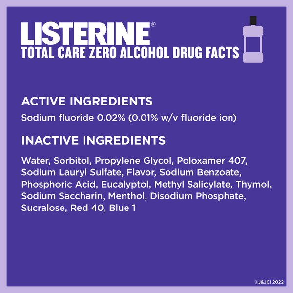 Listerine Total Care Alcohol Free Anticavity Fluoride Mouthwash, Fresh Mint