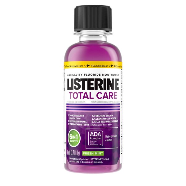 Listerine Total Care Anticavity Mouthwash Fresh Mint, 3.2 OZ