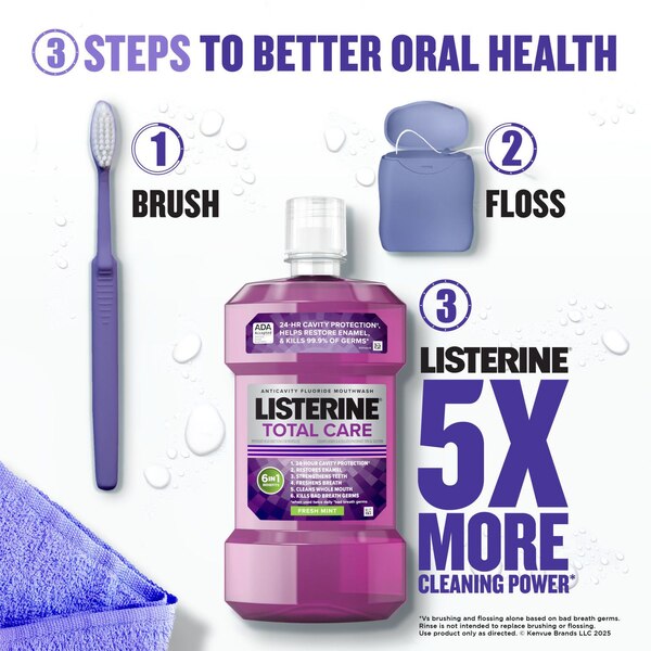 Listerine Total Care Anticavity Mouthwash, Fresh Mint