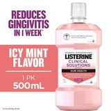 Listerine Clinical Solutions Gum Health Mouthwash, Icy Mint, 16.9 OZ, thumbnail image