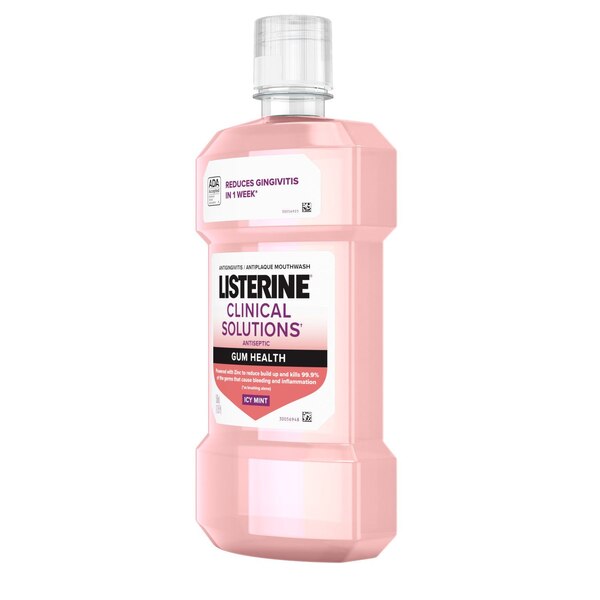 Listerine Clinical Solutions Gum Health Mouthwash, Icy Mint, 16.9 OZ
