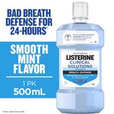 Listerine Clinical Solutions Breath Defense Mouthwash, Smooth Mint, 16.9 OZ, thumbnail image