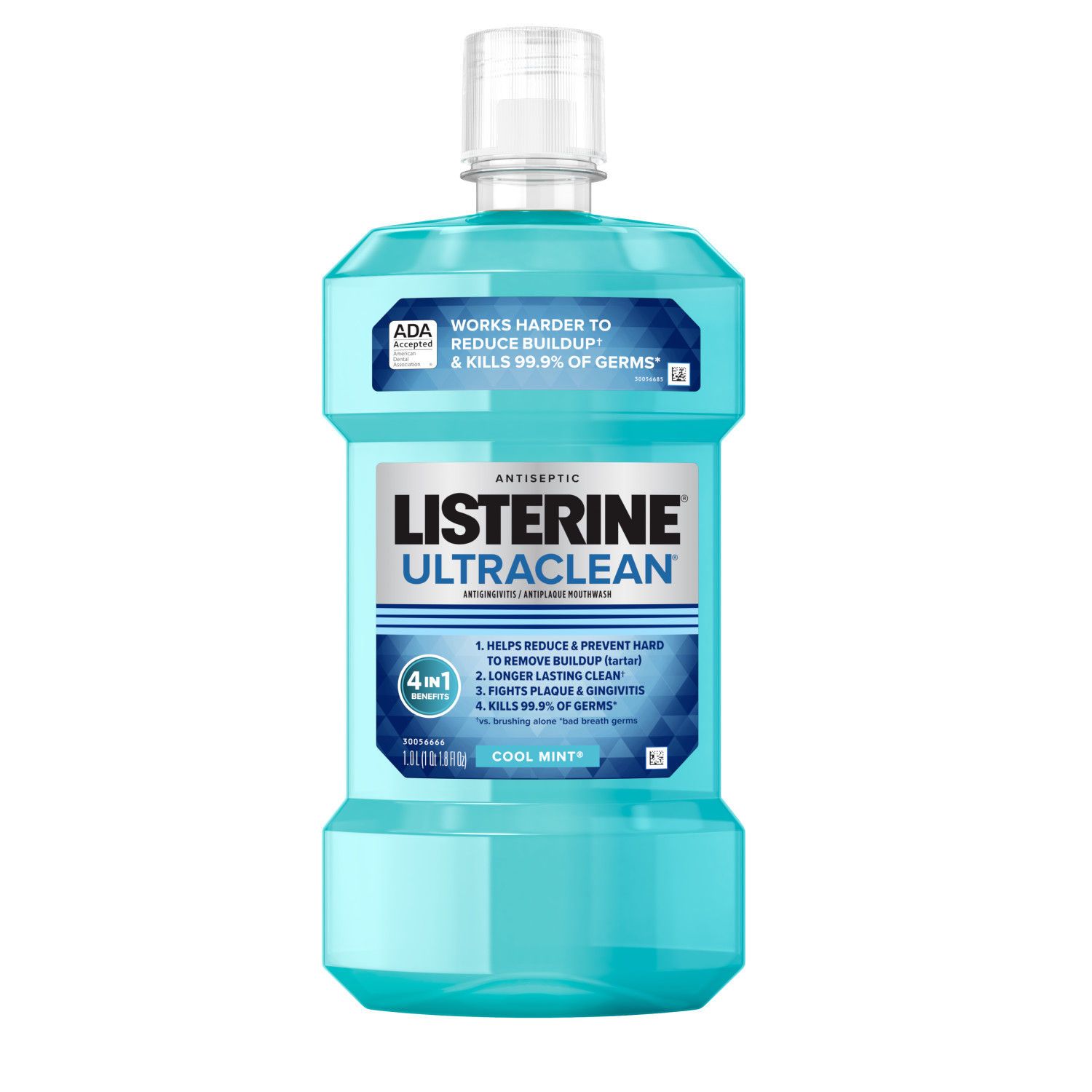 Listerine Ultraclean Antiseptic Antigingivitis Mouthwash for Tartar and Plaque, Cool Mint