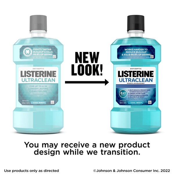 Listerine Ultraclean Antiseptic Antigingivitis Mouthwash for Tartar and Plaque, Cool Mint