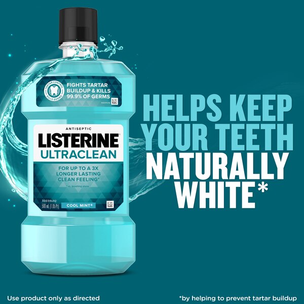 Listerine Ultraclean Antiseptic Antigingivitis Mouthwash for Tartar and Plaque, Cool Mint