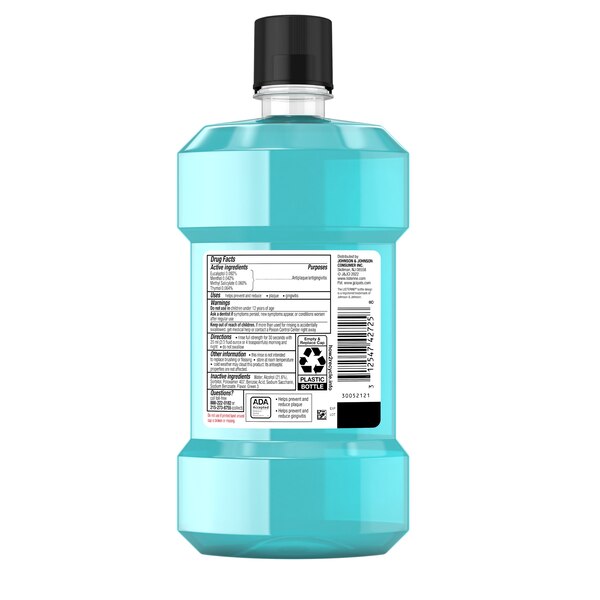 Listerine Antiseptic Mouthwash for Bad Breath, Plaque, and Gingivitis, Cool Mint