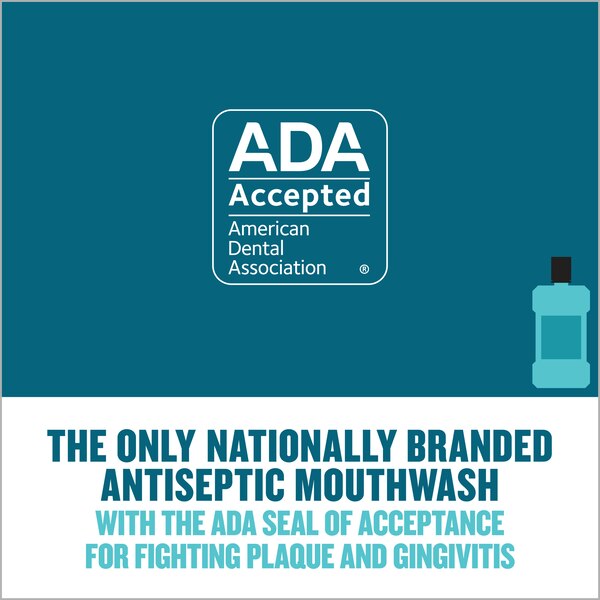 Listerine Antiseptic Mouthwash for Bad Breath, Plaque, and Gingivitis, Cool Mint
