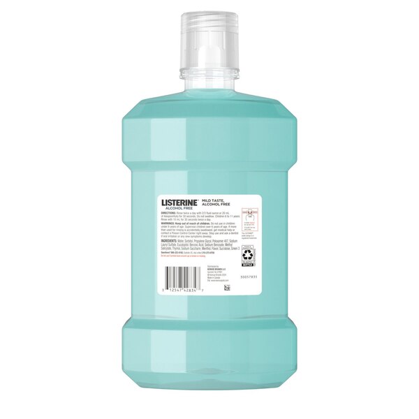 Listerine Zero Alcohol-Free Mouthwash for Bad Breath, Cool Mint, 1.5 L