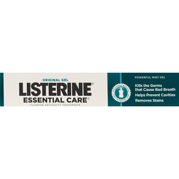 Listerine Essential Care Powerful Mint Gel Toothpaste, 4.2 OZ