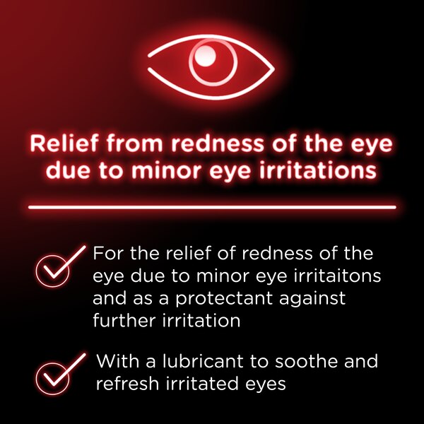 Visine Red Eye Hydrating Comfort Lubricating Eye Drops, 0.28 FL OZ