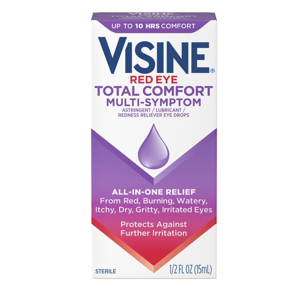 Visine Red Eye Total Comfort Multi-Symptom Eye Drops, 0.5 FL OZ