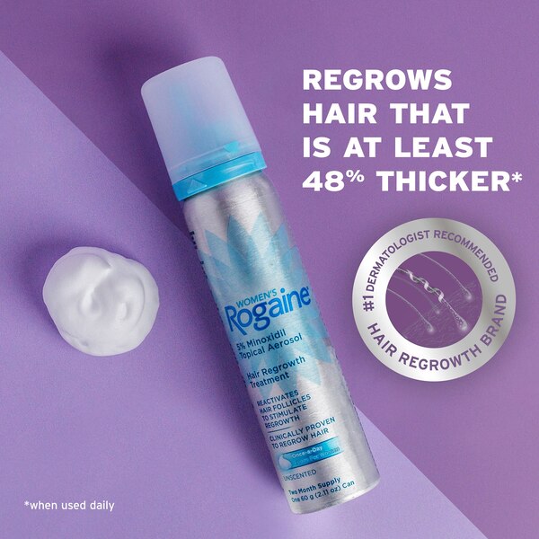 Rogaine Women's 5% Minoxidil Foam for Hair Regrowth