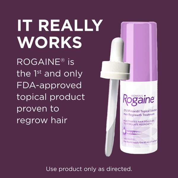 Rogaine Women's 2% Minoxidil Solution for Hair Regrowth