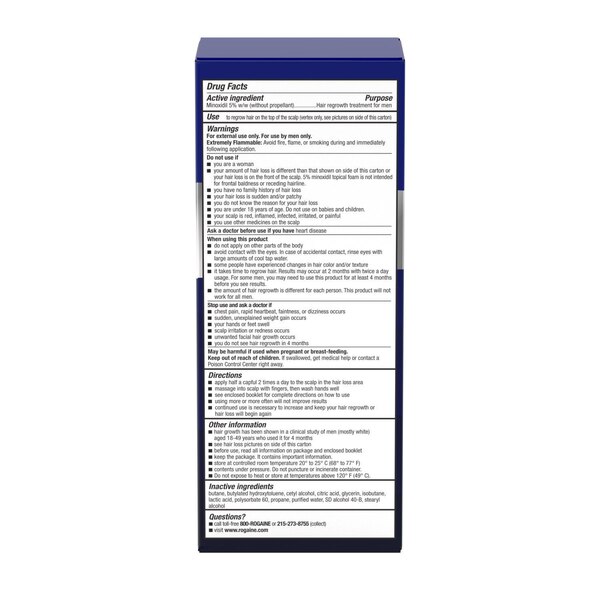 Rogaine Men's 5% Minoxidil Foam for Hair Regrowth