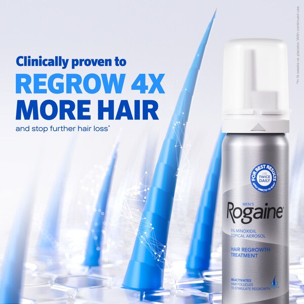 Rogaine Men's 5% Minoxidil Foam for Hair Regrowth